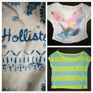 Lot of 3 Tops Hollister, American Eagle and The Cl